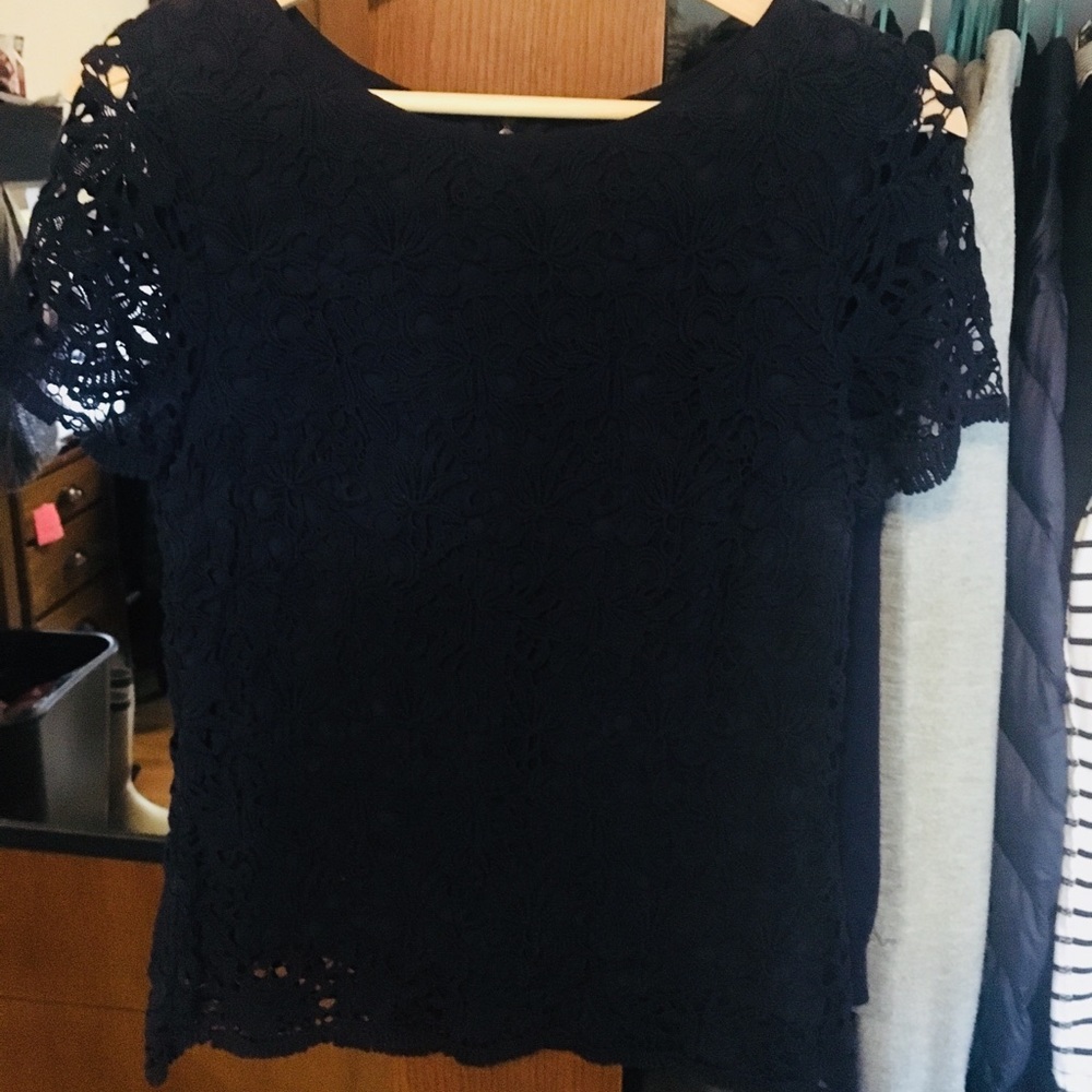 Blue lace t-shirt